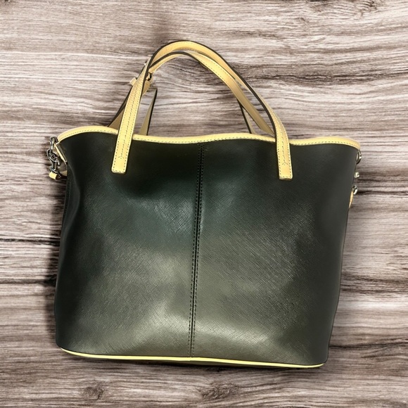 Coach Park metro tote black and tan saffiano leather! - Picture 7 of 10